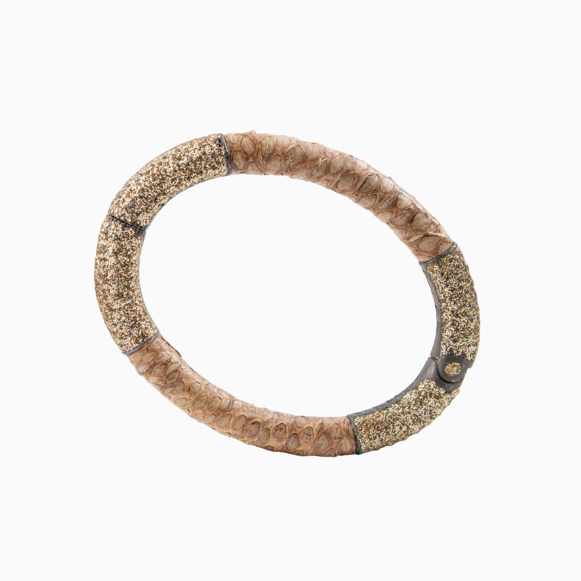 Bracelet with a natural texture on a white background