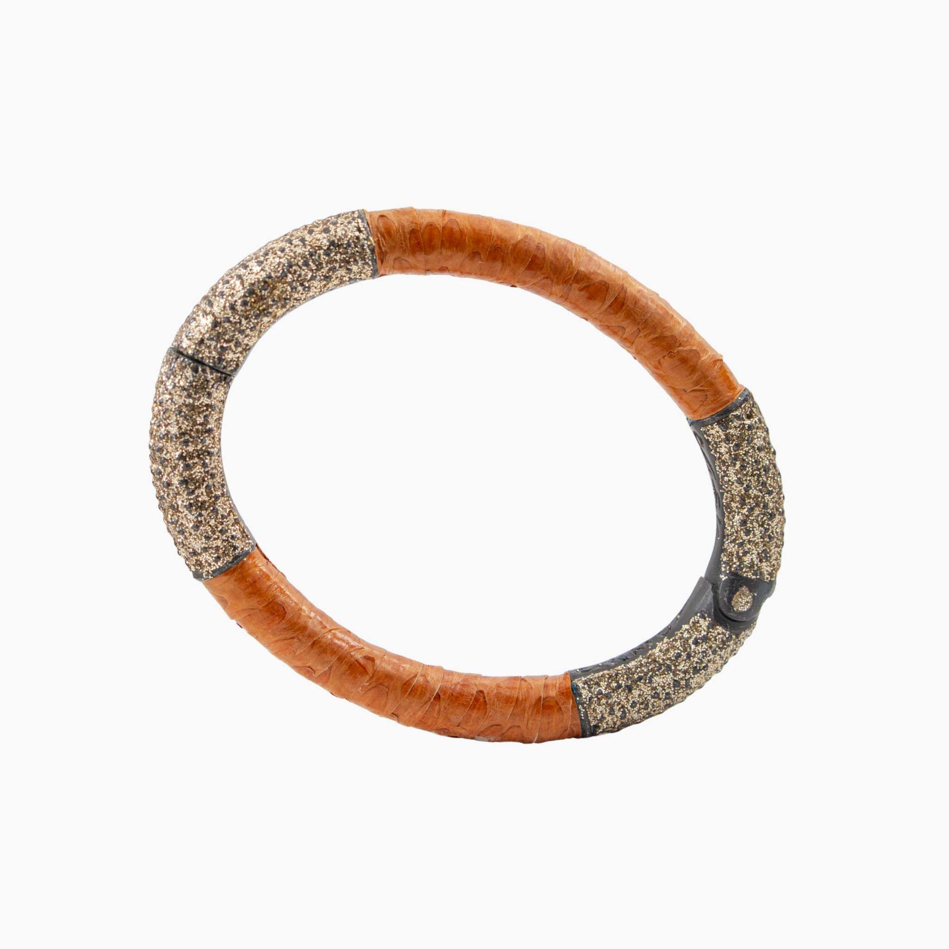 brown bracelet on a white background