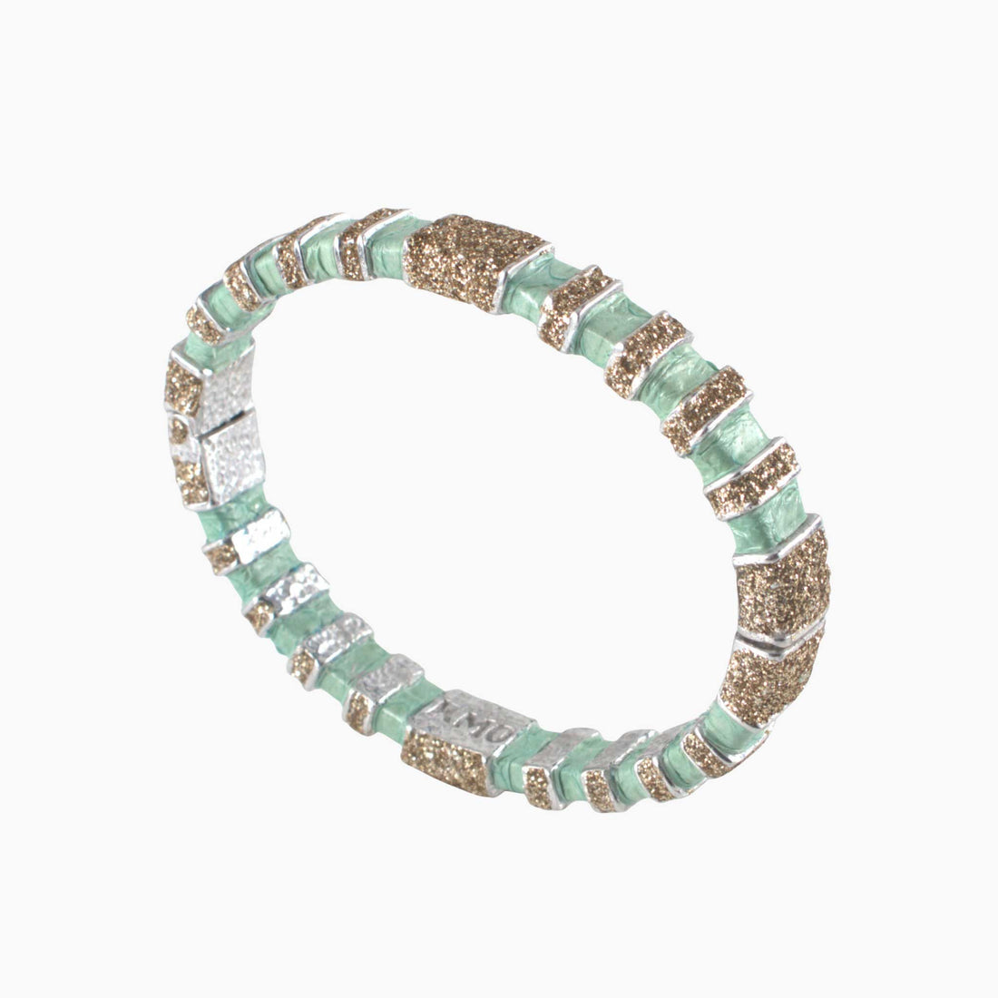 Multicolored bracelet on a white background