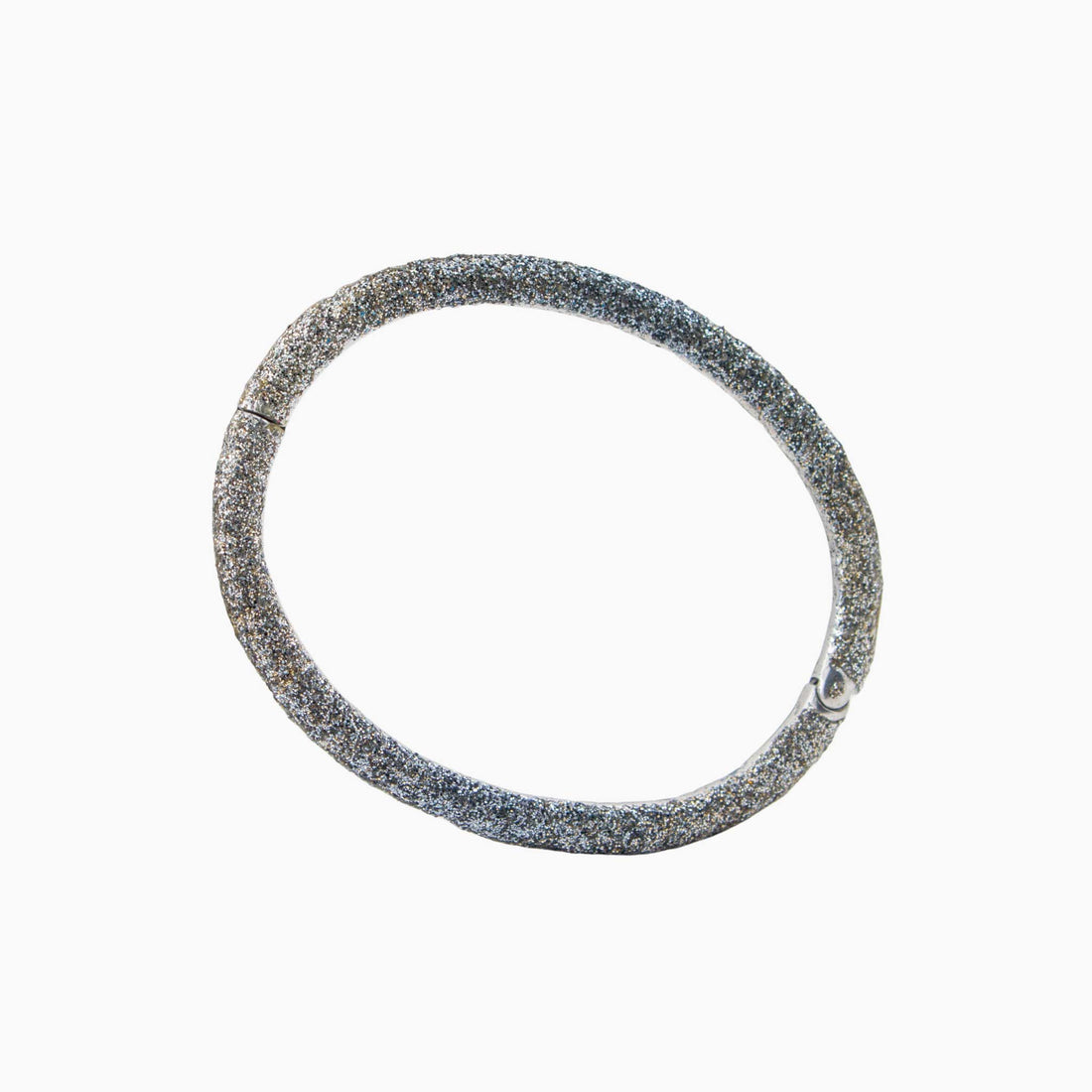 Multicolored glittery bracelet on a white background