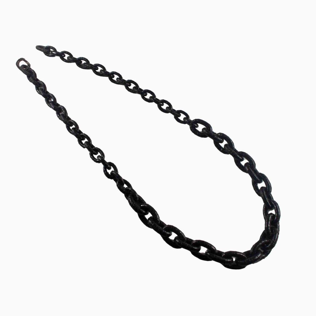 Black chain on a white background