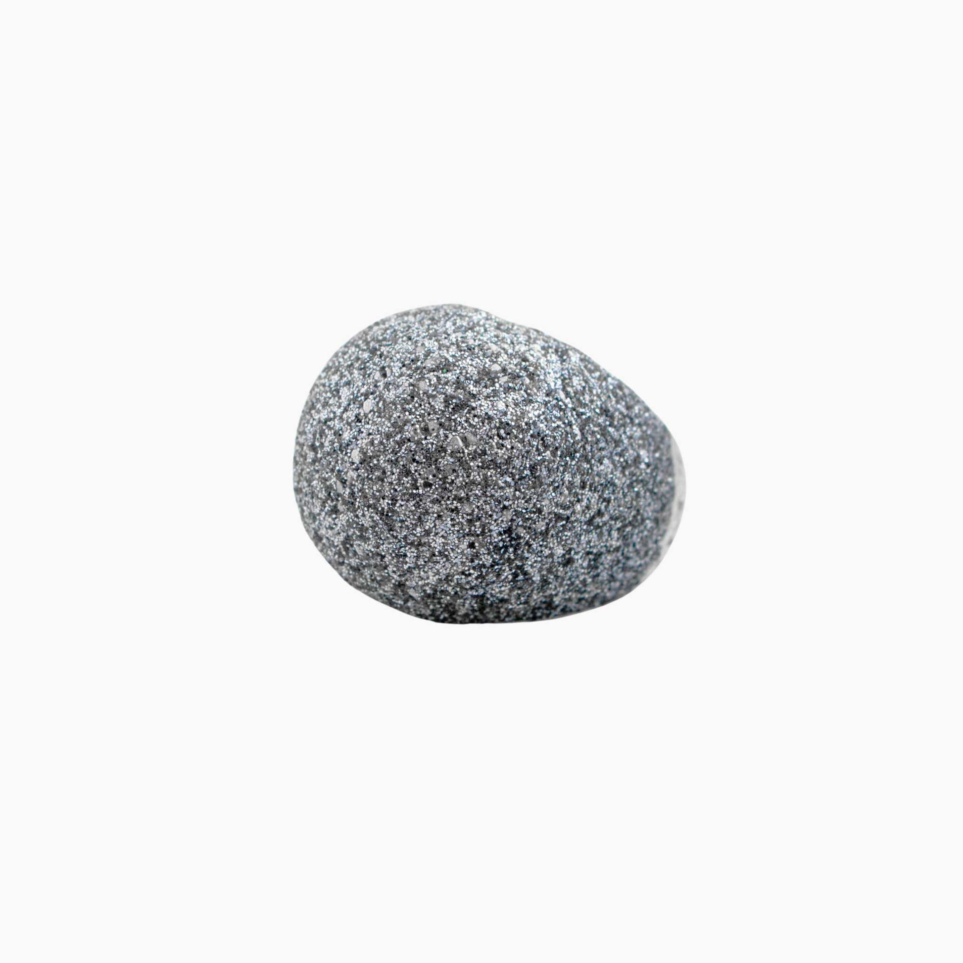 Gray textured ring on a white background