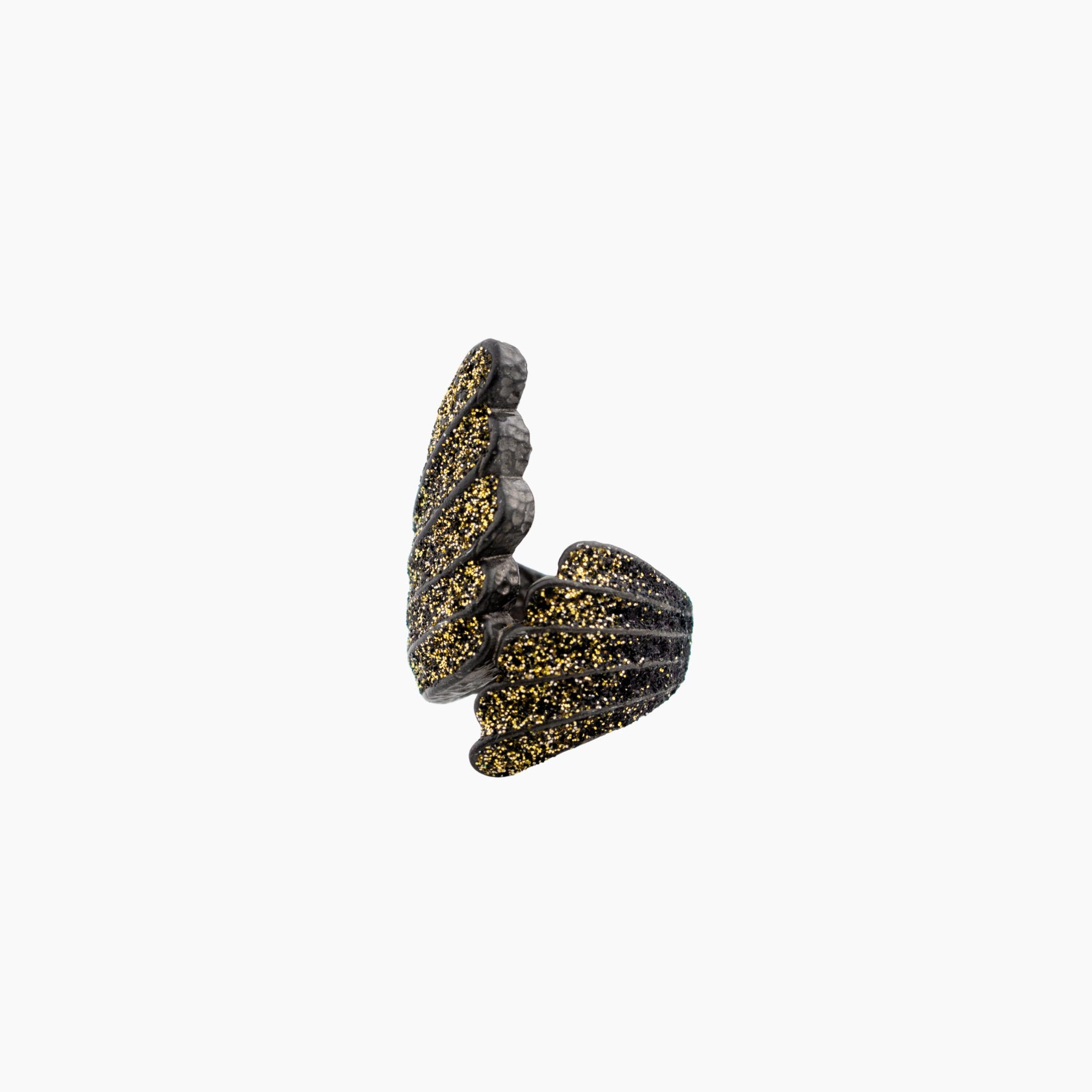 Multicolored wavy ring on a white background